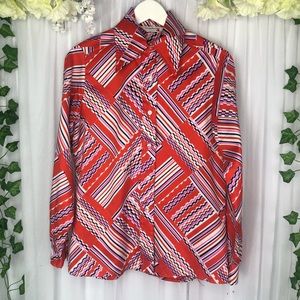 Patterned 70s buttondown